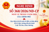 Nghị định số 368/2026/NĐ-CP của Chính phủ quy định chi tiết một số điều và biện pháp để tổ chức, hướng dẫn thi hành Luật Thi đua, khen thưởng